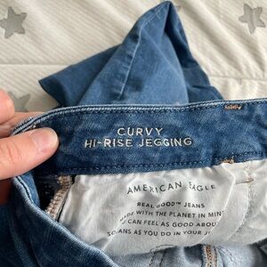 American Eagle Outfitters Curvy High Rise Jegging - Denim Blue